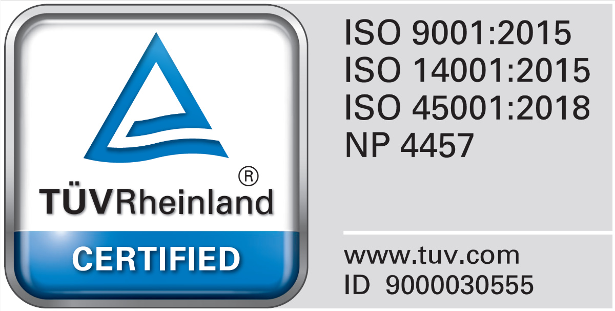 Renovação das certificações ISO 9001, ISO14001, ISO45001 e NP4457:2021